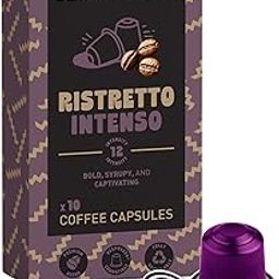 Caramelly Ristretto Intenso Nespresso Compatible Coffee Pods, 10 Pods Intensity - 12 | Dark Roast | Aluminium Coffee Capsules | Premium AAA Beans-image-95