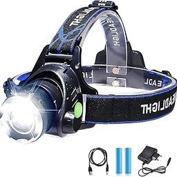 LED Headlamp with All Perspectives Induction, Lightweight Head Lights, Weatherproof, Rechargeable Head Lamp for Running Camping, Outdoor Headlight, Trekking Headlamp (1 LED)-23