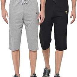 VIMAL JONNEY Men Regular Fit Capris Multicolored Large Pack of 2-C2_MLG_C5_BLK_2-L-image-17