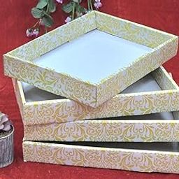 VRB Dec 4Pcs Gift Boxes for Packaging/Gift Boxes for Gifting,hamper boxes for gift Empty without Net gift hamper box for gifting,return Gifting,Chocolates, Dry Fruits, Wedding & Pooja Gifts (4 Pcs -- Design 2)-14