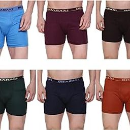 Dharani Mens Pocket Trunks Cotton Underwear (Assorted Colours)-picture-40