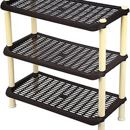 Esquire Plastic Shoe Rack-3 (Brown) Storage Organizer | Shelves for Home | Living Room | Bedroom-27
