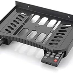 Kitchenwell Plastic Set Top Box Stand Carbon Steel Wall Shelf (Number of Shelves - 1, Black)-14
