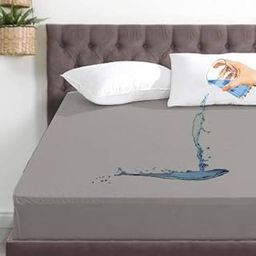 Rajasthan Crafts Cotton Terry Ultra Soft Waterproof Mattress Protector| Fits Upto 8 inch Bed | Breathable - Hypoallergenic Mattresses Cover (72x75 inch | 6x6.25 feet, Grey)-image-64
