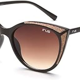 100% UV protected sunglasses for Women | Size- Medium | Shape- Cat Eye | Model- IRS1094C2SG (Black)-image-1