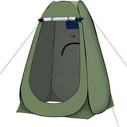 TUKAILAI Portable Pop Up Privacy Tent, Outdoor Camping Bathroom Toilet Shower Tent Spacious Dressing Changing Room for Hiking Beach Picnic Fishing, Instant Rain Shelter with Carrying Bag (Green)-image-96