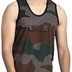 Men's Cotton Camouflage Printed Vest with Pocket (Multicolor_Pack of 1)-7