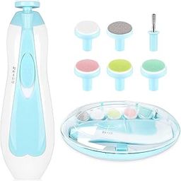 Baby Nail Trimmer Electric, Safe Baby Nail File, Baby Nail Clippers with Light and 6 Grinding Pads for Newborn Infant Toddler or Adults Toes and Fingernails, Kids Nail Care, Polish and Trim-image-82