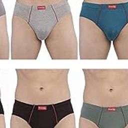 Men's Cotton Blend Frenchie+ Brief (Pack Of 10) (95), Assorted-picture-17