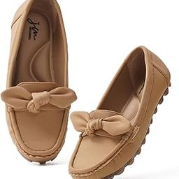 Women's Comfortable Slip-On Flat Loafers with Bow Detail Stylish Design-image-13