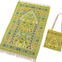 ATORSE® Prayer Mat with Carrying Bag Area Rugs for Living Room Travel Bedroom Light Yellow|Home Items for Living Room, Home & Garden, Home Product, Flower Planters for Home-office-Lawns|-image-53
