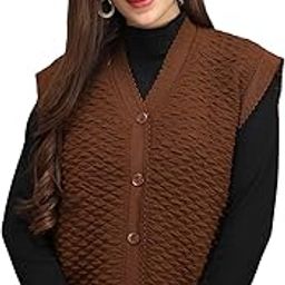 Women's Winterwear Woolen Sleeveless Sweaters (with Side Pockets)-image-45