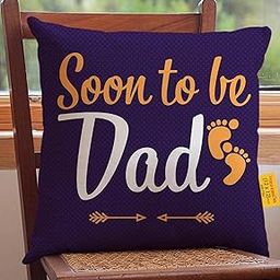 Tied Ribbons Polyester Satin Soon to Be Dad for Baby Shower Husband Father Printed Cushion (12 Inch X 12 Inch) with Filler, Multi-image-37