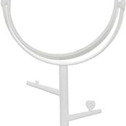 Desk Mirror in Cute Cat Ears, Rotatable Tabletop Vanity Makeup Mirror, High Definition Desktop Cosmetic Mirror with Stand, Tall Round Make Up Dresser Mirror for Bedroom Bathroom (White)-38
