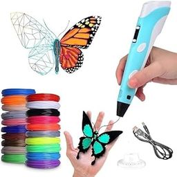 HealthyBee 3D Pen with LCD Display【3 Metres Each 10 Filaments】【with USB】【Pack of 1】-95