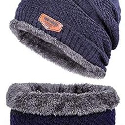 Sizzers Winter Woolen Cap || Beanie Cap - Hat with Neck Warmer Set || Skull Cap Inside || Warm Beanie Cap Hat || Scarf/Muffler || Standard Cap Men and Women-image-88