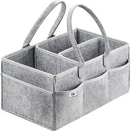 CHN digital Diaper Caddy Organizer, Nursery Storage Container, Stacker, Cart Organizer for Diapers and Baby Wipes, Gray-image-8