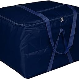 Kuber Industries Storage Bag | Parachute Travel Duffle Bag | Foldable Underbed Storage Bag | Jumbo Attachi Storage Bag For Clothes with Handle | Large | Red-28