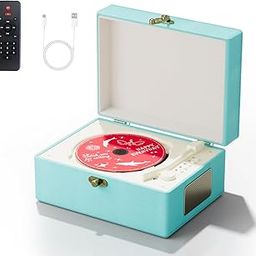 Blue Time Music Box CD Player With Speakers For Home Decor-31