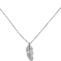 925 Pure Sterling Silver Simple Feather Pendant with Chain for Girl and Women, Pendent Jewellery Design-image-25