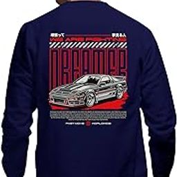 Winter Sweatshirt for Men Dreamer Typographic Crew Neck Cotton Blend Full Sleeve Oversized Sweatshirt-image-52