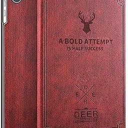 Robustrion Deer Pattern Flip Stand Case Cover for Samsung Galaxy Tab A8 10.5 inch [SM-X200/X205/X207] 2022 - Vine Red-22