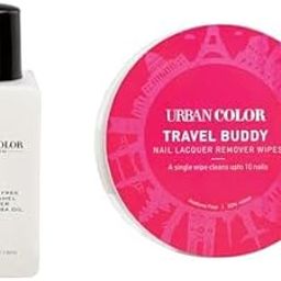 Urban Color London Nail Enamel Remover, 110ml, Travel Buddy Nail Lacquer Wipes, Pack of 30-20