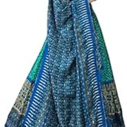 Women's Tussar Silk With Ikkat Printed And Foil Printed Lehenga choli Sett-picture-41