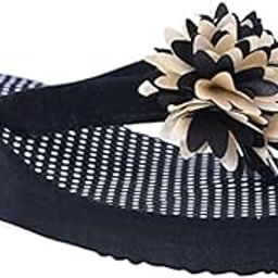 Latest Women heeled and Flower Design fancy slippers for women Size 4-image-19