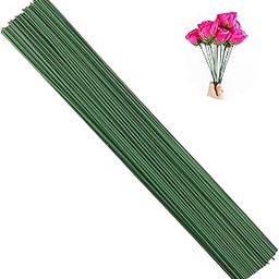 Pack of 50, Diameter 2mm Dark Green Floral Paper Wrapped Wire 16 inch Floral Stem Wire - DIY Floral Accessories-image-81