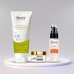 DEVRIZ PROFESSIONAL Pigmentation Kit With Brightening Day Serum | Daily Face Wash, Pigmentation Night Cream, Glowing & Clean Skin-image-48