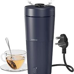 XECH Portable Electric Kettle 700ml – Small Travel Kettle with Rapid Boil, Cool-Touch ABS Body, 500W Tea Kettles, Coffee & Instant Meals – Compact Hot Water Kettle (Hydroboil PRO) (Blue)-20