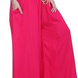 3 Wish Womens Rayon Palazzo Pant with Self Print-image-28