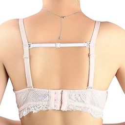 Women's Seamless,Nylon Non Slip Bra Strap Back Holder Clips, Free Size-image-31