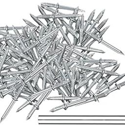 300Pcs Double Head Skirting Thread Nail Home Improvement Chairs Cement Nails | 300 Nails 2 Sleeve Tool-17