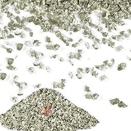 Crystal Crushed Glass Glitter Flakes for Art and Craft (100 Grams) (1-3mm) (Electrum Silver)-image-99
