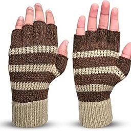 Men's Winter Woollen Half Finger Gloves For Cold Weather(SGD-592-593)-image-57