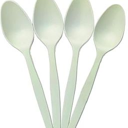 G1 Biodegradable Cornstarch Spoons, 160 mm, Natural White, Pack of 50-20