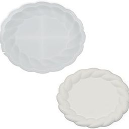 Coaster Mould I Silicone Twisted Bubble Clouds Epoxy Resin Deep Casting Tray I for DIY Homemade Ornament Art Crafts Jewelry Storage Box Ring Trinket Container Home Table Decoration (Oval)-5
