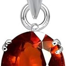 Sterling Silver Hessonite/Gomed 4.25 Ratti or 4 Carat Natural Certified Astrological Gemstone 925 Bis Hallmark pendant for Men & Women -nvslp1425-image-57
