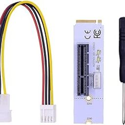 Thsion NGFF M.2 to USB Pcie Riser Adapter for Motherboard, Riser molex Adapter Card for Motherboard (White)-image-18