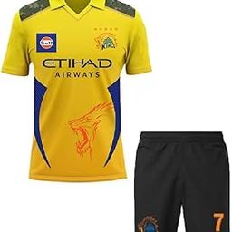 CSK Jersey 2025 Dhoni 7 Tshirt With Shorts For Men-image-18