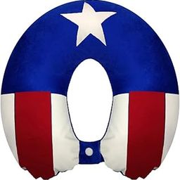 Nitsha Valvet Unisex Super Hero Design U Shape Neck Pillow with Built-in Elastic Strap Makes it Easy to Attach The Pillow to a Carry-on Luggage without Taking up Extra Space, Multicolor-image-20