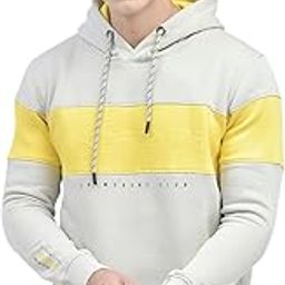 Men's Grey Printed Hooded Sweatshirt-image-37