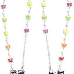Multicolour Butterfly Acrylic Beads Style Adjustable Women Bra Shoulder Strap for Strapless Bra,Dresses & Tank Tops | Beaded Women Body Jewelry |Decorative Bra Strap For Women And Girls-image-74