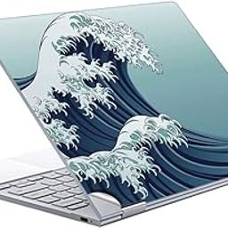 GADGETSWRAP Laptop Decal Vinyl Sticker Top Only Compatible with Pixelbook - Great Wave-32