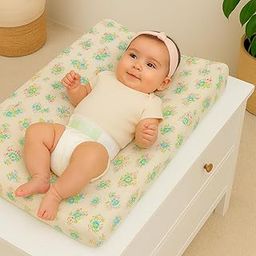 Zikku Baby Diaper Changing and Massage Pad with Safety Belt and Cover (Teddy + Flower Cover)-image-12