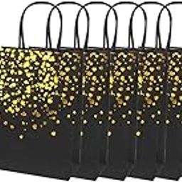 HEAVENGLOW 10x Kraft Paper Gift Bag f/Wedding Birthday Party Package Bag Heart Black-image-42