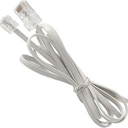 Honbay 2 Pack Telephone RJ11 6P4C to RJ45 8P8C Connector Plug Cable for Landline Telephone - White-19