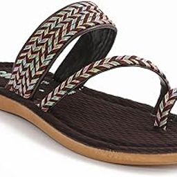Women's Slipper Malika 13371 | Stylish Toe-Ring Slip-On Sandals for Women | PU Sole | Comfort Ethnic Footwear | Sizes 5-8-image-36